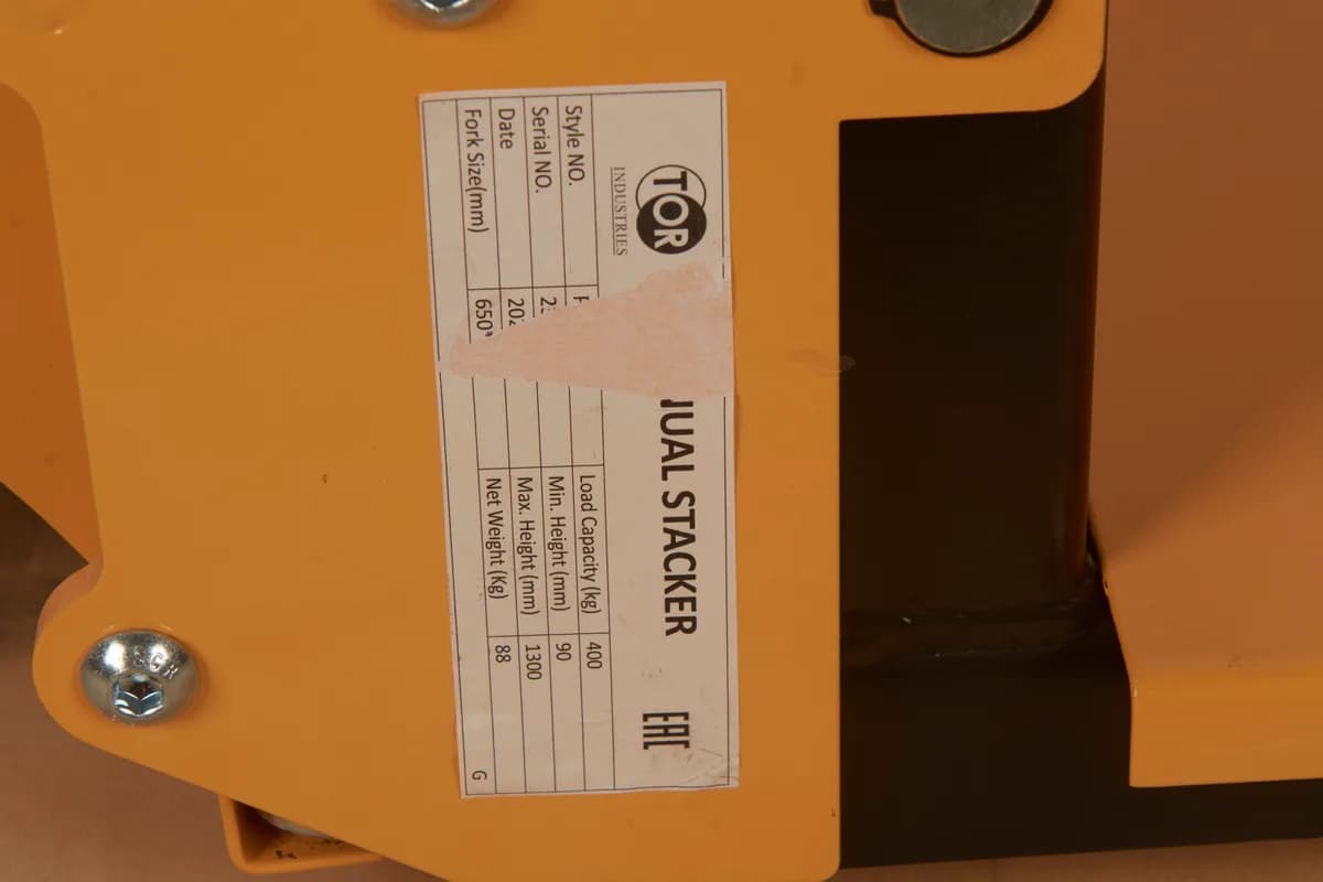 Штабелер гидравлический 0,4 т 1,3 м TOR PJ4130 облегченный — фото 6